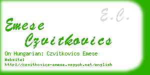 emese czvitkovics business card